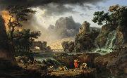 Claude-joseph Vernet Mountain Landscape with Approaching Storm France oil painting artist